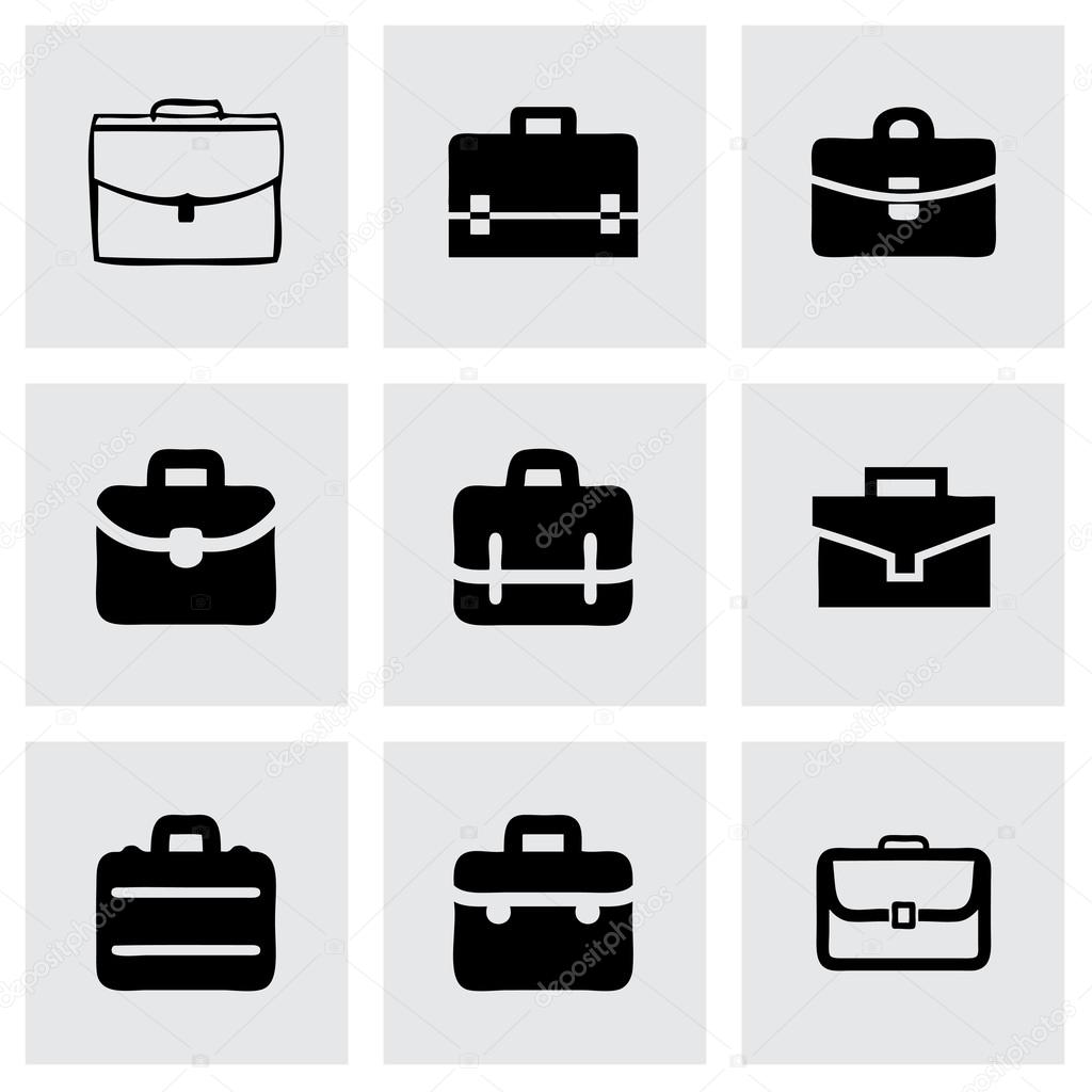 Vector briefcase icon set