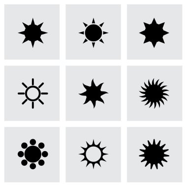 vektör güneş simgesi ayarlandı