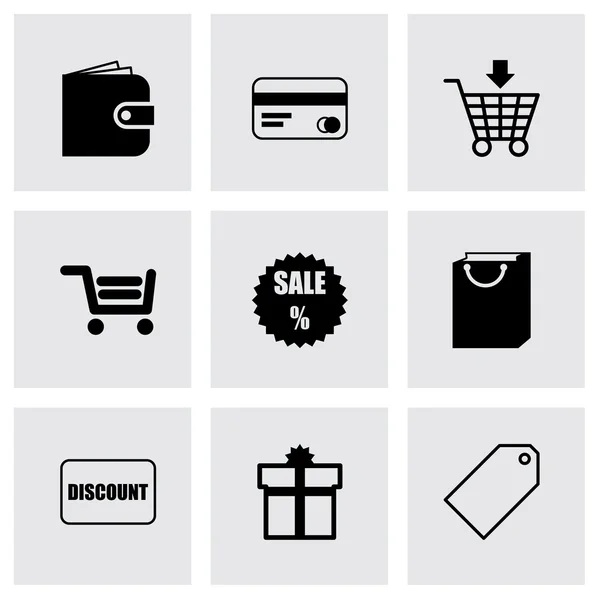 Vektor-Shopping-Symbol gesetzt — Stockvektor