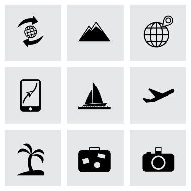 vektör seyahat etmek simge seti