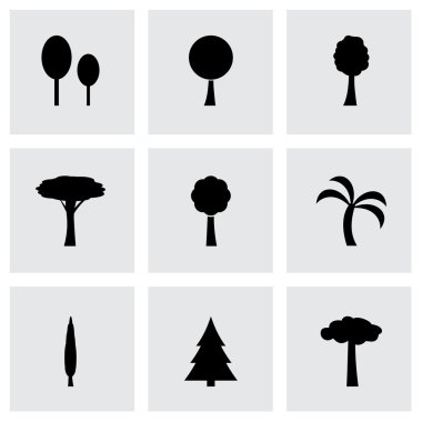 Vektör ağaçlar Icon set