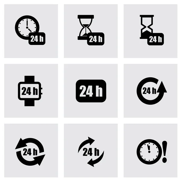 Vektor 24 timmar icon set — Stock vektor