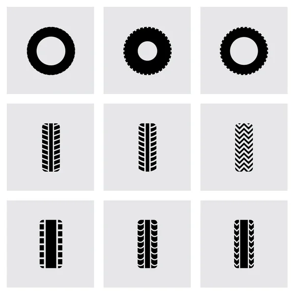 Vector tire icon set — Stock Vector