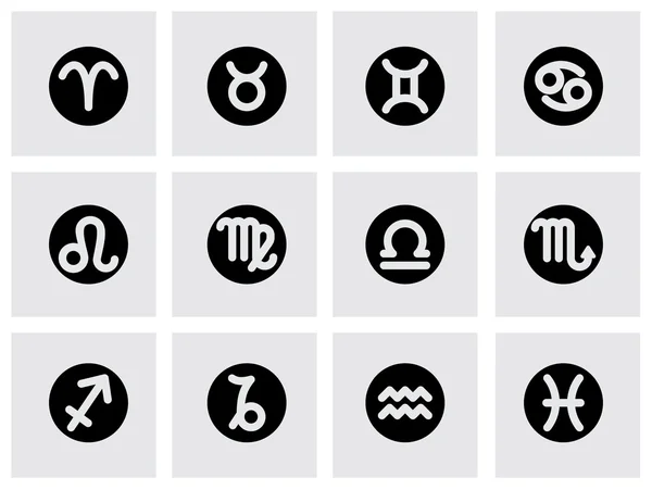 Vector zodiac symbol icon set — Stock Vector