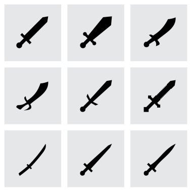 Vektör kılıç Icon set