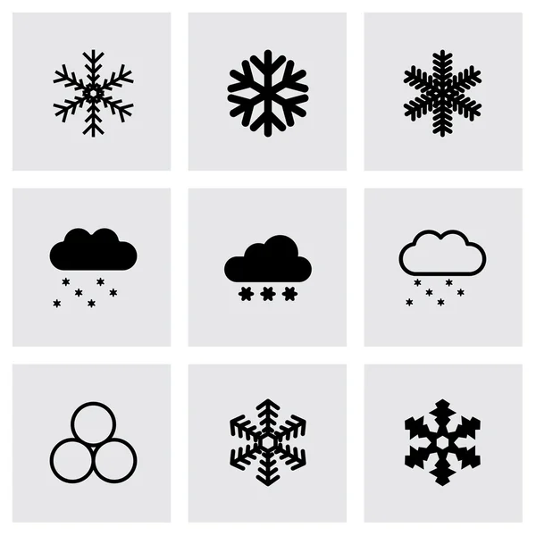 Vektor Schnee Icon gesetzt — Stockvektor