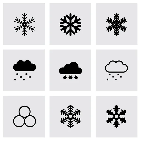 Set di icone neve vettoriale Illustrazioni Stock Royalty Free