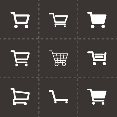 Vektör Alışveriş Aracı Simgesi Ayarlandı