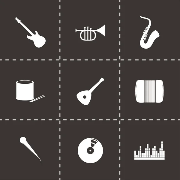 Vektor Musik Icon Set — Stockvektor