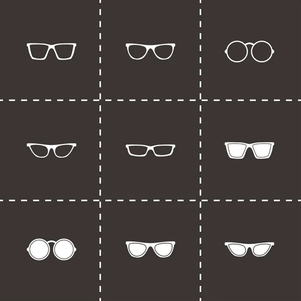Conjunto de ícone de óculos vetoriais — Vetor de Stock