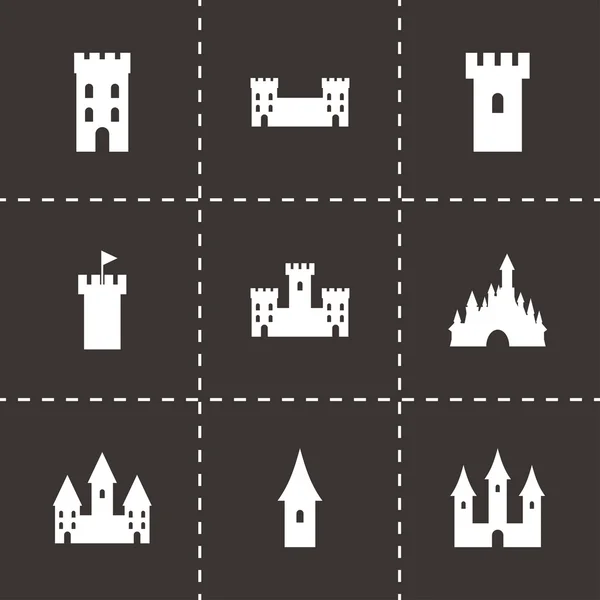Ensemble d'icônes de château vectoriel — Image vectorielle
