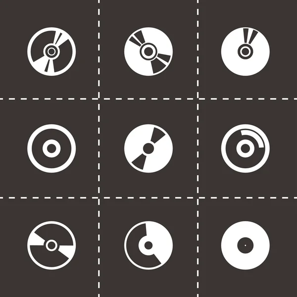 Vektor cd Icon Set — Stockvektor