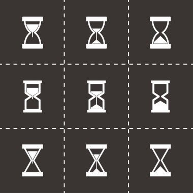 Vektör kum saati Icon set