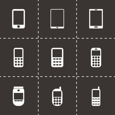 Vektör cep telefonu Icon set