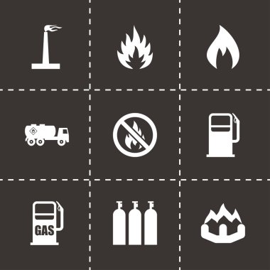 Vektör Doğalgaz Icon set