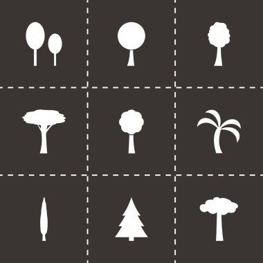 Vektör ağaçlar Icon set