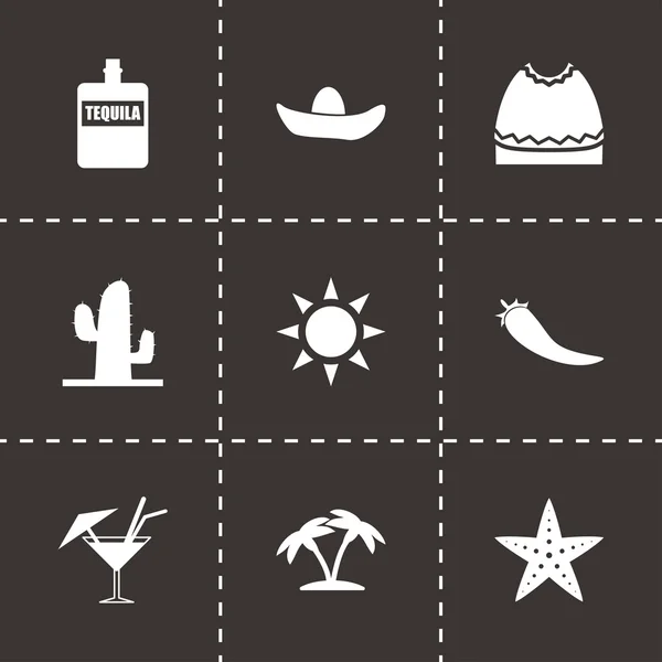 Set di icone vettoriali messicane — Vettoriale Stock