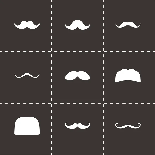 Ensemble d'icônes moustaches vectorielles — Image vectorielle