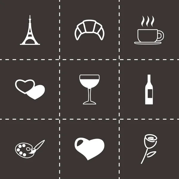 Vektor Paris Icon Set — Stockvektor