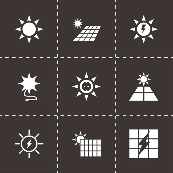 Vektör güneş enerjisi Icon set — Stok Vektör