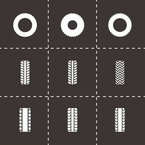 Vector tire icon set — Stock Vector