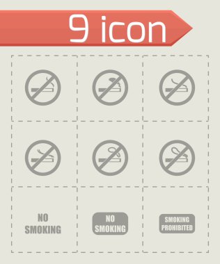 Hiçbir yasaktır Icon set vektör