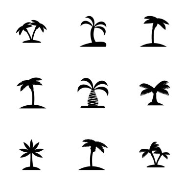 Vektör palm Icon set