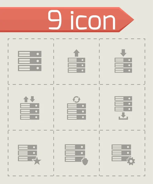 Vector database icon set — Stock Vector