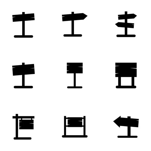 Ensemble d'icônes de chant vectoriel vieux bois — Image vectorielle