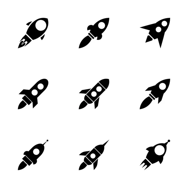 Vector Rocket pictogrammenset — Stockvector