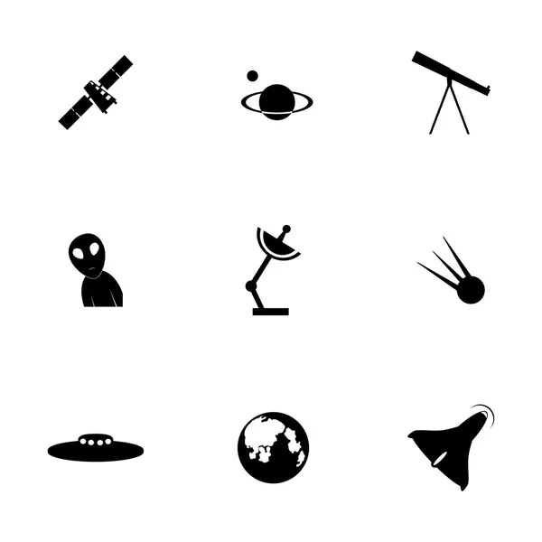 Vector space icon set — Stock Vector