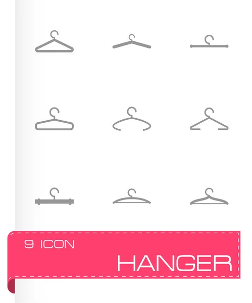 Vector hanger icon set — Stock Vector