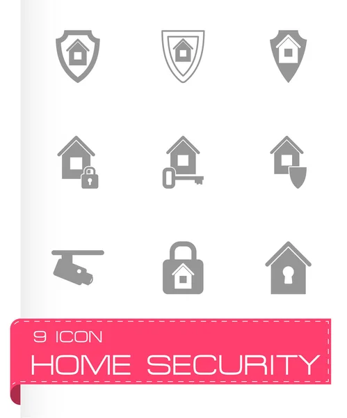 Vector home security icon set — Stock Vector