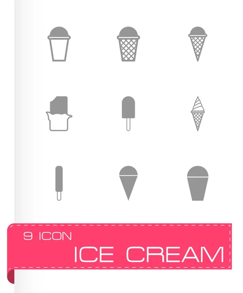 Vector ice cream icon set — Stock Vector