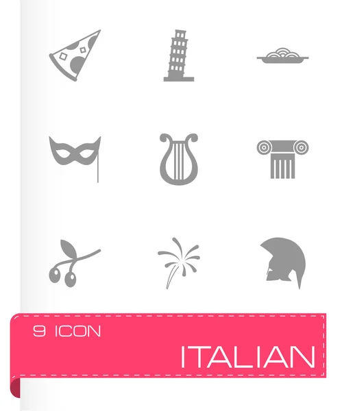 Vector italian icon set — Stock Vector
