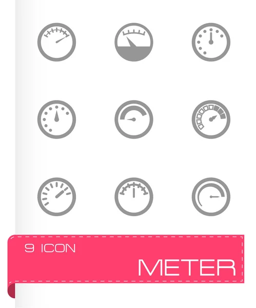 Vector meter icon set — Stock Vector