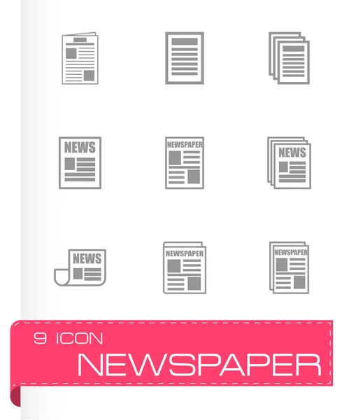 Ensemble d'icônes de journaux vectoriels — Image vectorielle