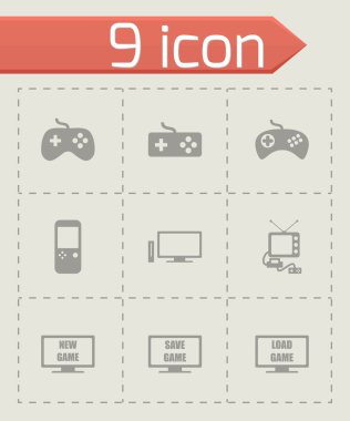 Vektör video oyunu Icon set