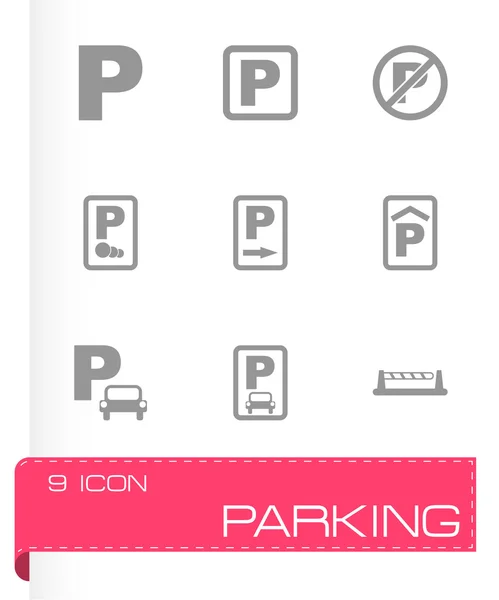 Vektor parkovací sady ikon — Stockový vektor