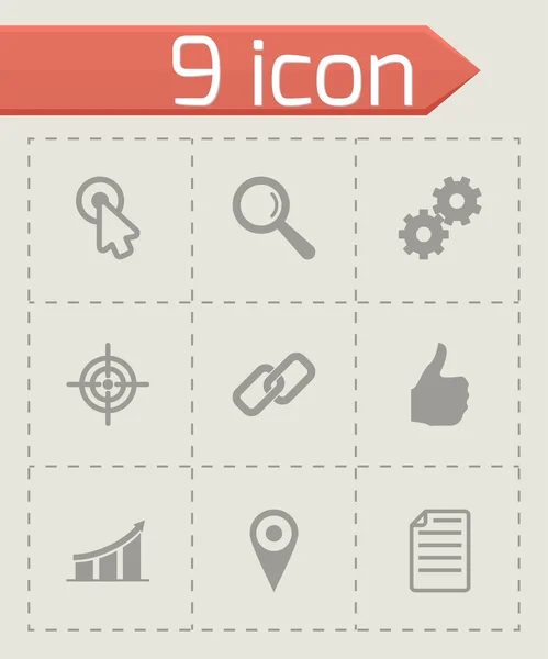 Vektor SEO Icon Set — Stockvektor