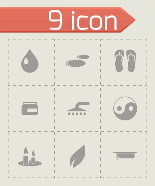 Set de iconos de spa vectorial — Vector de stock