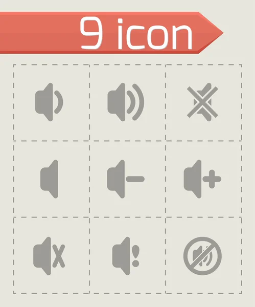 Vector speaker icon set — Stock Vector