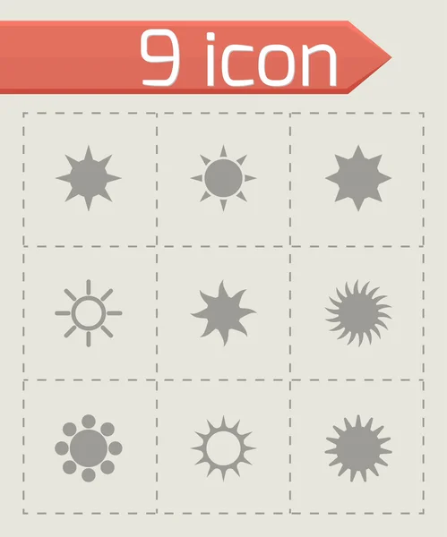 Ensemble d'icônes vectorielles soleil — Image vectorielle