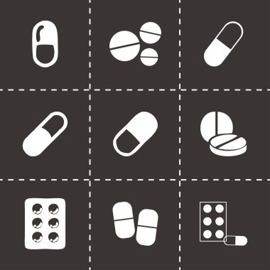 Vektör hapları Icons set