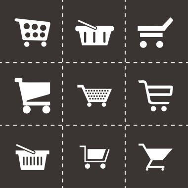 Vektör alışveriş sepeti Icons set