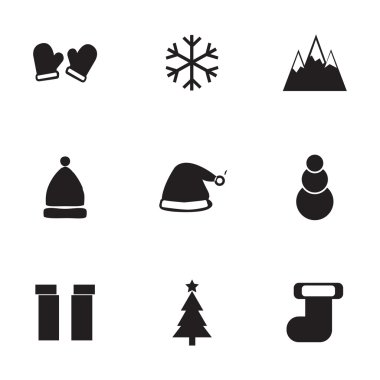 Vektör kış Icons set