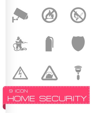 Vektör ev güvenlik Icons set