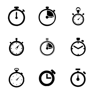 Vektör kronometre Icon set