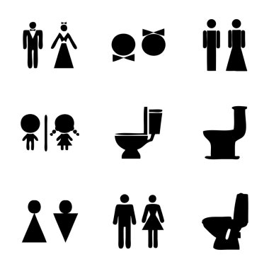 Vektör tuvalet Icon set