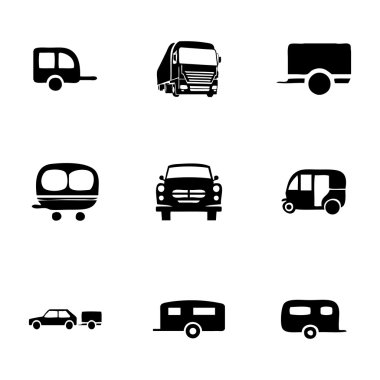 Vektör römork Icon set